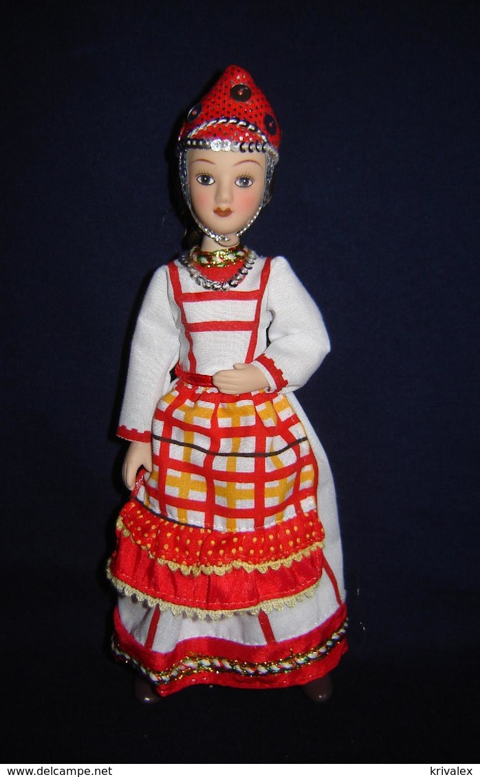 Porcelain Doll In Cloth Dress - Chuvash Republic  Province  - Russian Federation - Dolls
