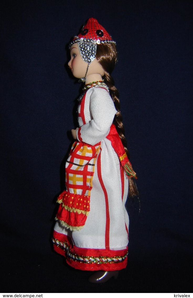 Porcelain Doll In Cloth Dress - Chuvash Republic  Province  - Russian Federation - Dolls