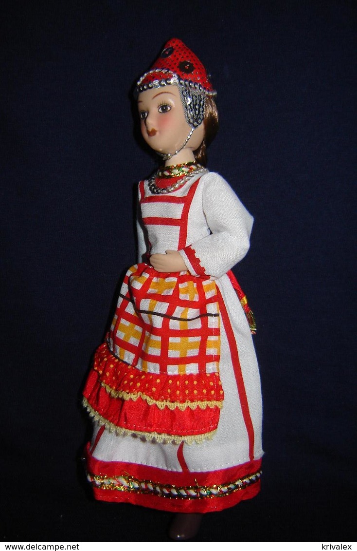 Porcelain doll in cloth dress - Chuvash Republic  province  - Russian Federation