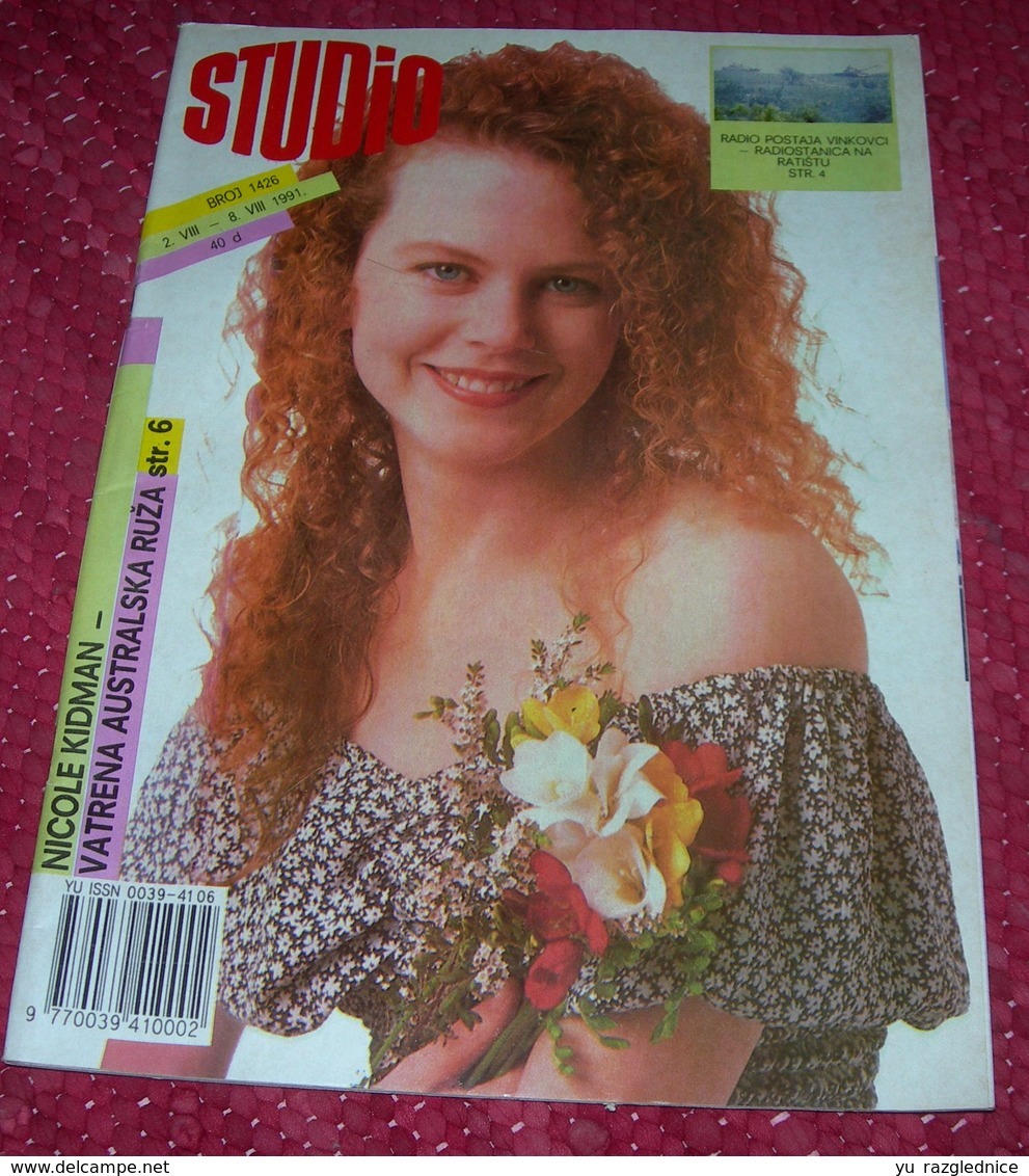 Nicole Kidman STUDIO Yugoslavian August 1991 VERY RARE - Magazines