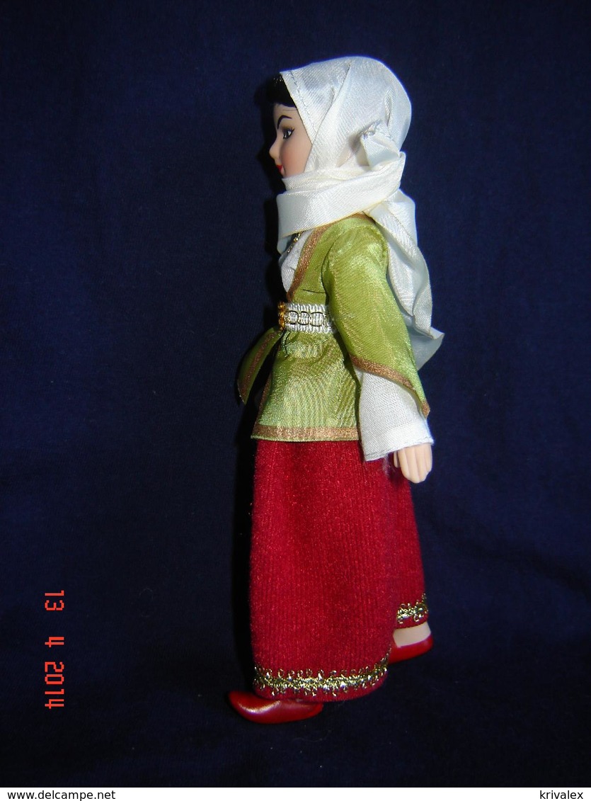 Porcelain Doll In Cloth Dress -Azerbaydzhan Republic - - Dolls