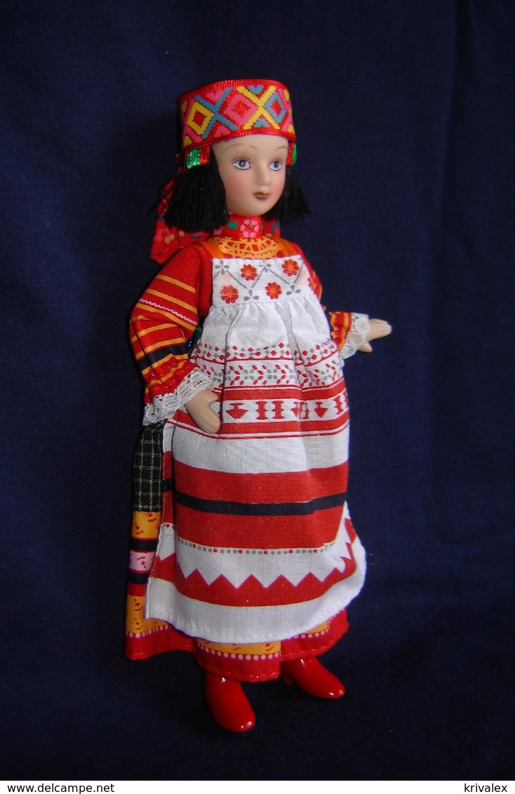 Porcelain Doll In Cloth Dress - Orel - City Province - Russian Federation - Dolls