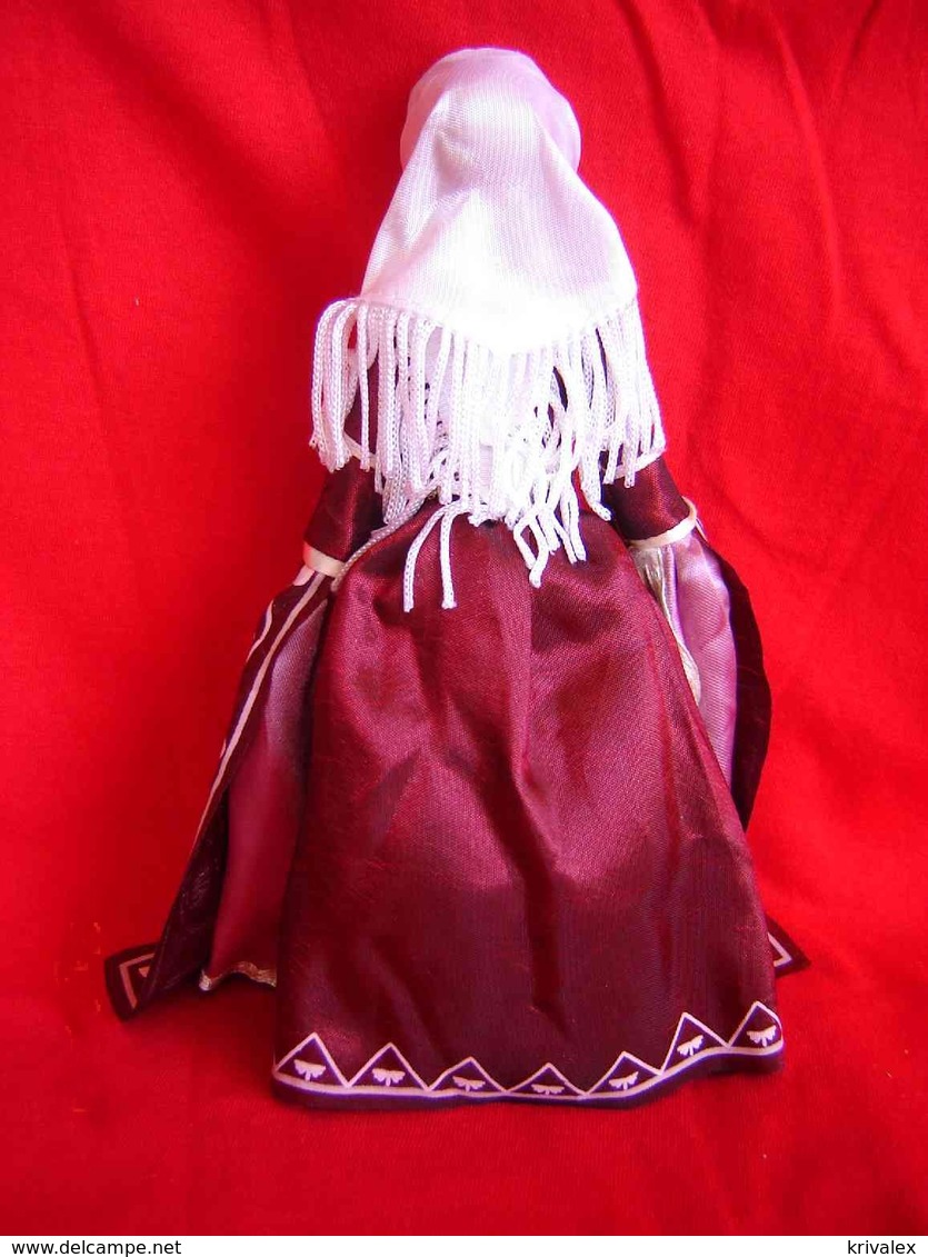 Porcelain Doll In Cloth Dress -Karachay  Republic - Caucassus - Dolls