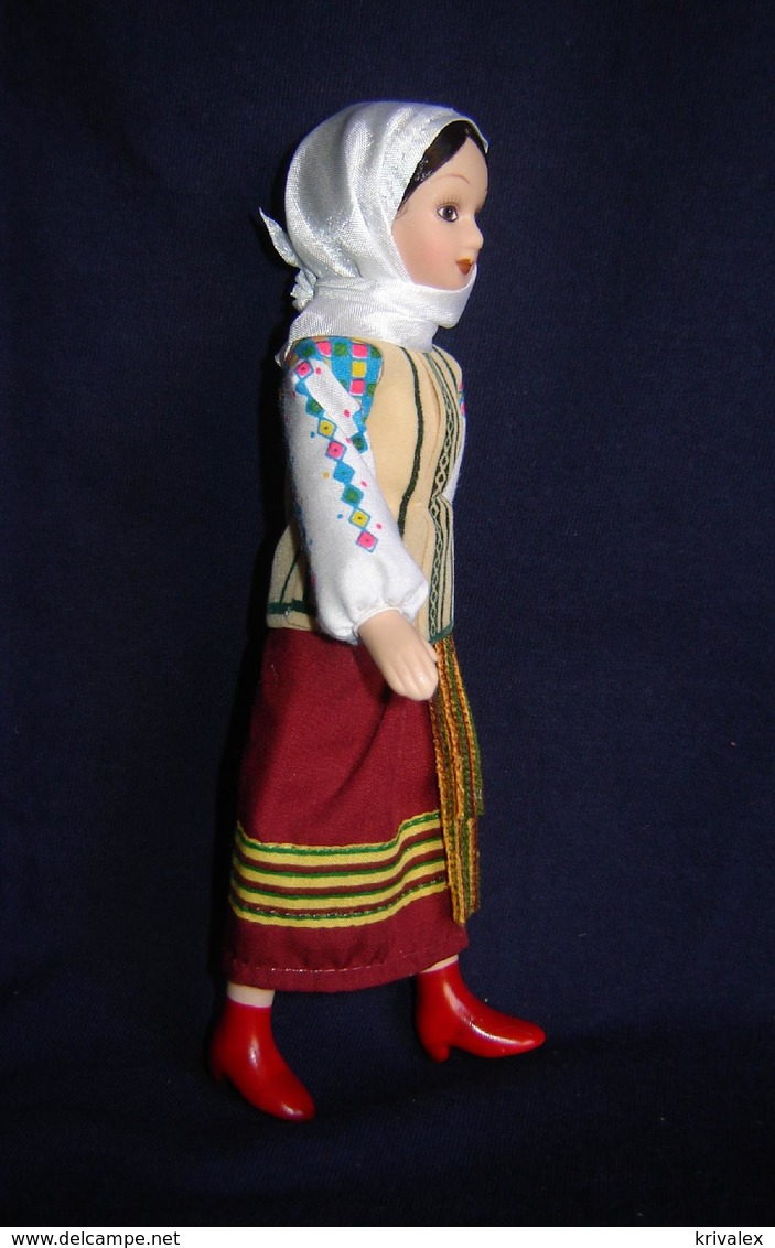 Porcelain Doll In Cloth Dress -Moldavia  Republic - Dolls