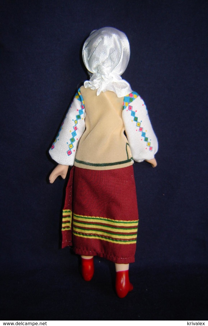 Porcelain Doll In Cloth Dress -Moldavia  Republic - Dolls