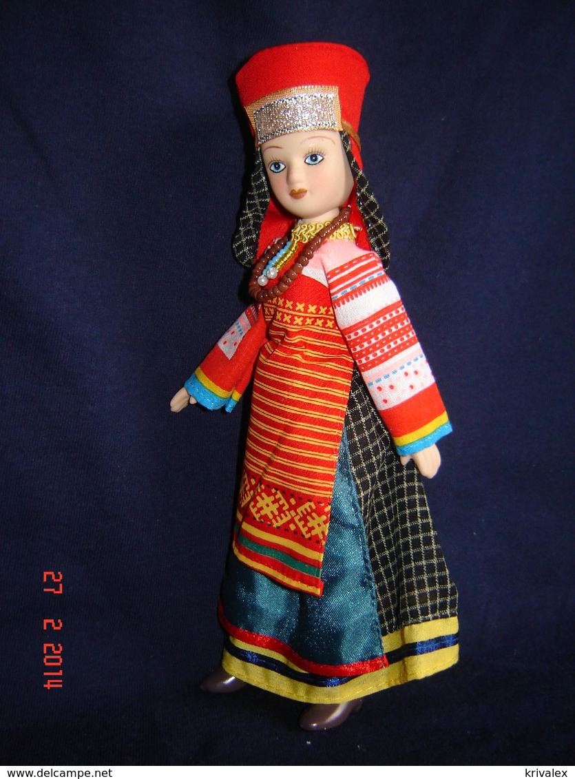 Porcelain doll in cloth dress -Tambov -city province  - Russian Federation