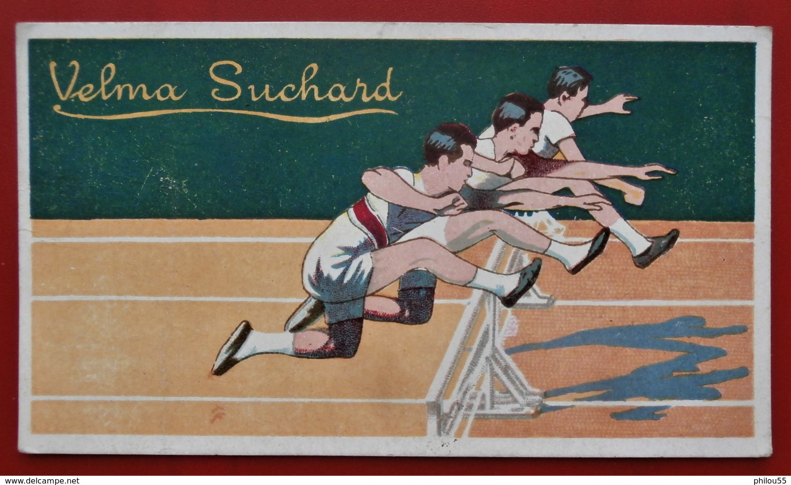 Chromo Velma SUCHARD Grand Prix 1900 SPORTS Serie 500 N° 12 Course A Pieds Saut De Haies - Suchard