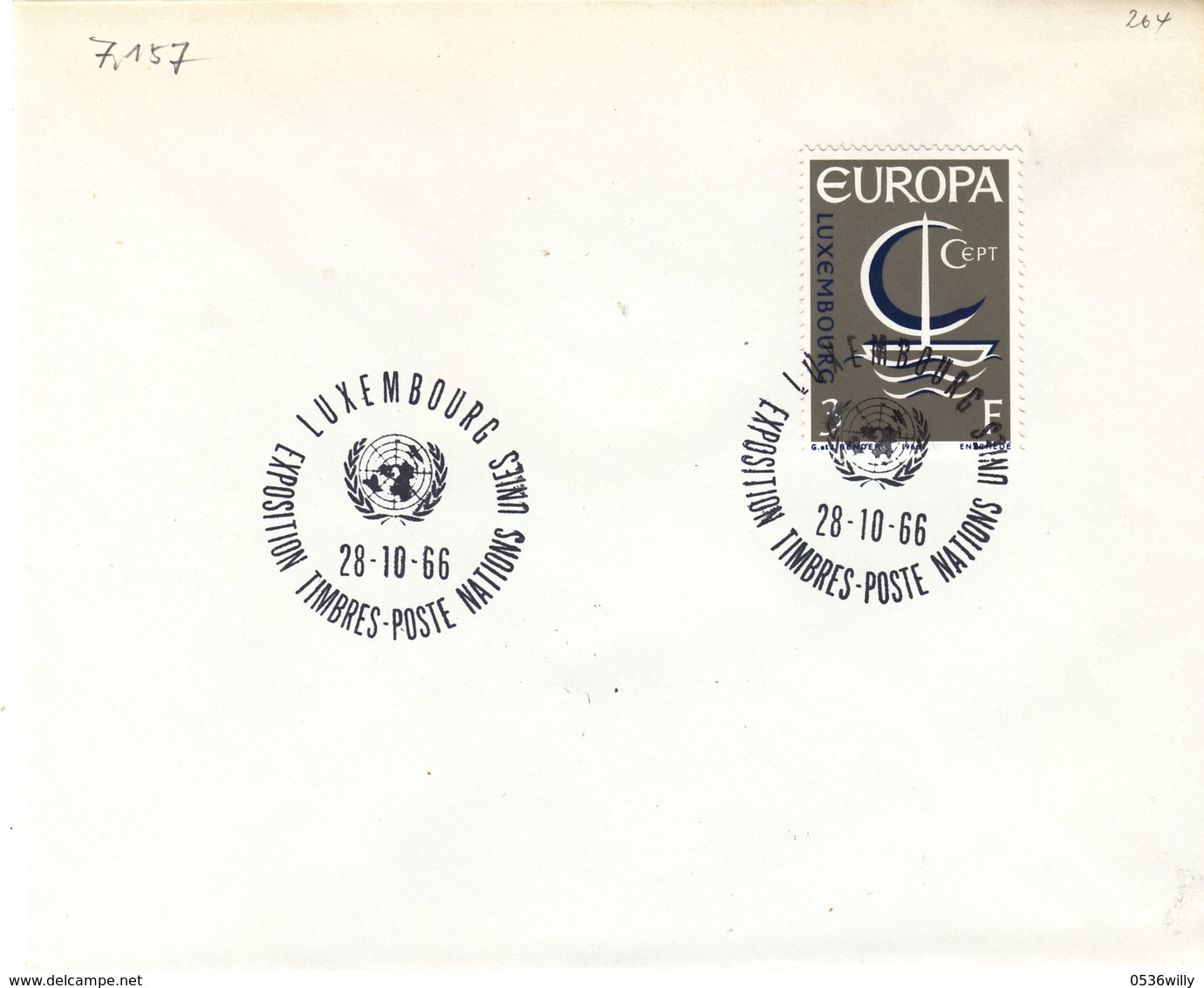 Luxembourg 1966. Exposition Timbres-poste Nations Unies (7.157) - Briefe U. Dokumente