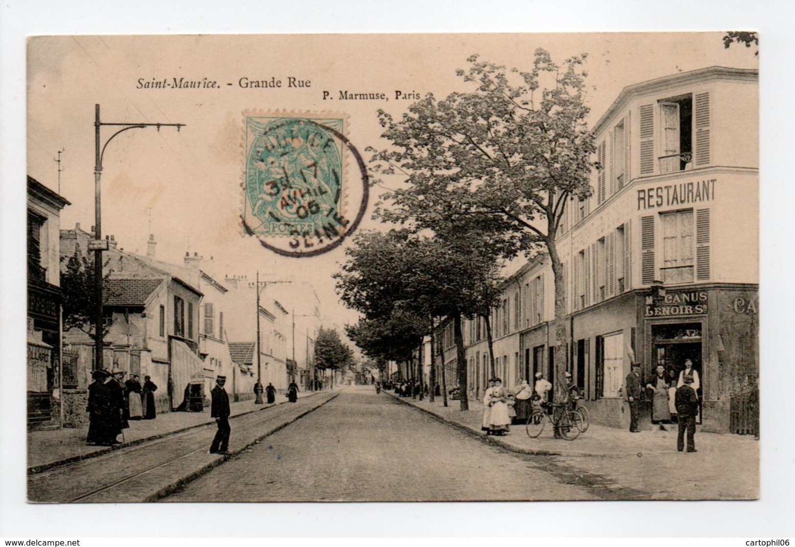 - CPA SAINT-MAURICE (94) - Grande Rue 1905 (belle Animation) - Edition P. Marmuse - - Saint Maurice