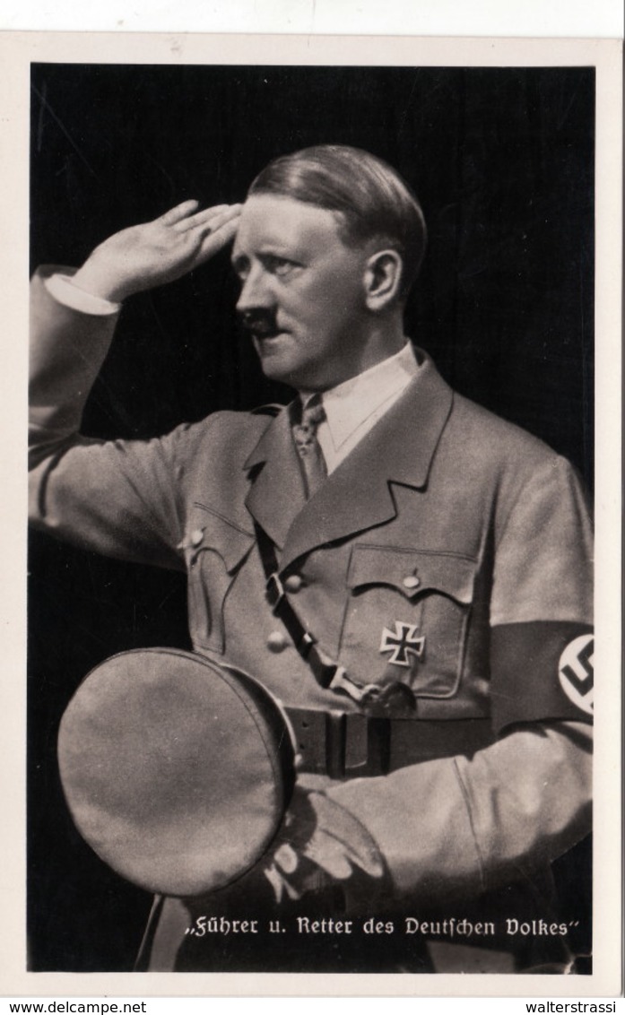 III. Reich, Propaganda  Karte, " Führer Und Retter Des Deutschen Volkes " - Guerre 1939-45