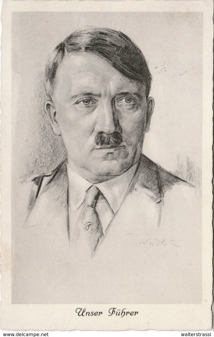 III. Reich, Propaganda  Karte, " Adolf Hitler " - Weltkrieg 1939-45