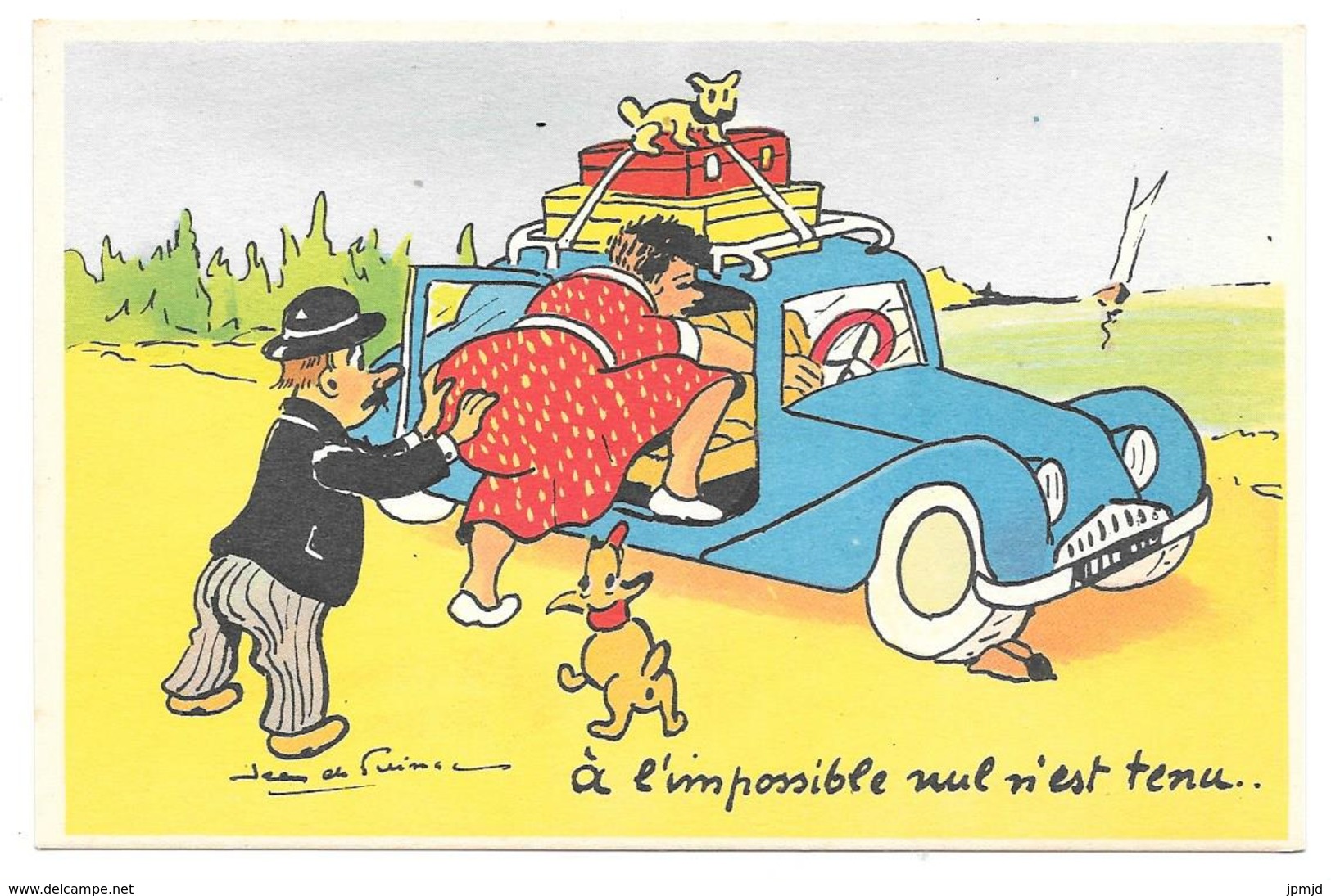 Illustrateur Jean De Preissac - à L'impossible Nul N'est Tenu - Tbe - Humour Couple Voiture - Preissac