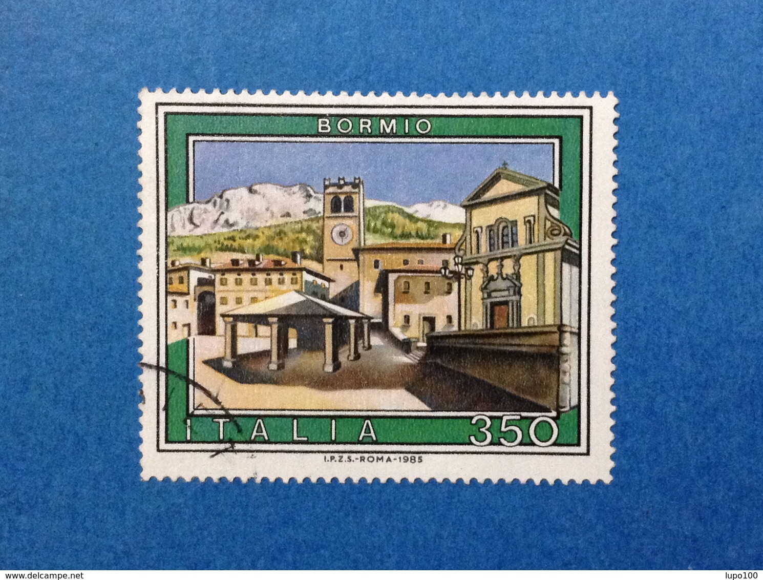 1985 ITALIA TURISTICA TURISMO BORMIO 350 LIRE FRANCOBOLLO USATO ITALY STAMP USED - 1981-90: Usati