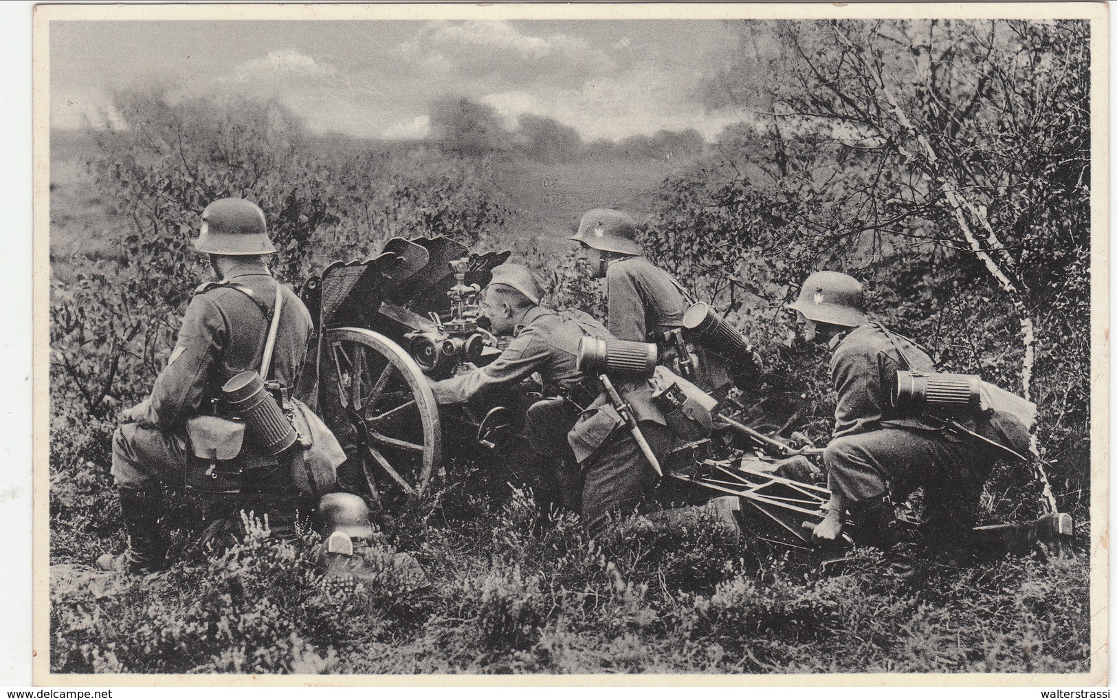 III. Reich, Propaganda Karte, " Leichter Minenwerfer In Feuerstellung  " - Guerre 1939-45