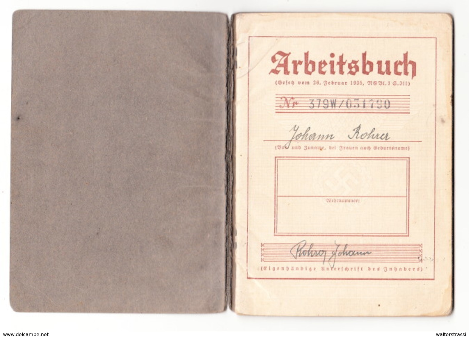 III. Reich, Arbeitsbuch, Österreich ( Ostmark ), Wels, Linz, 1940 - Documents