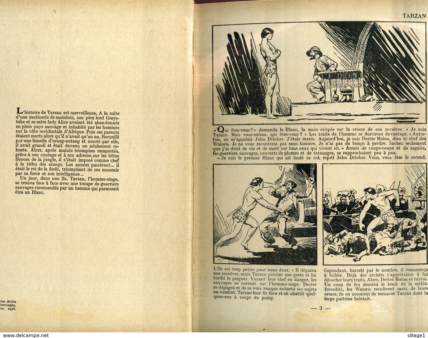 TARZAN - N° 1 - Hachette - 1936 - Edition Originale - Très Bon Etat - - Tirages De Tête