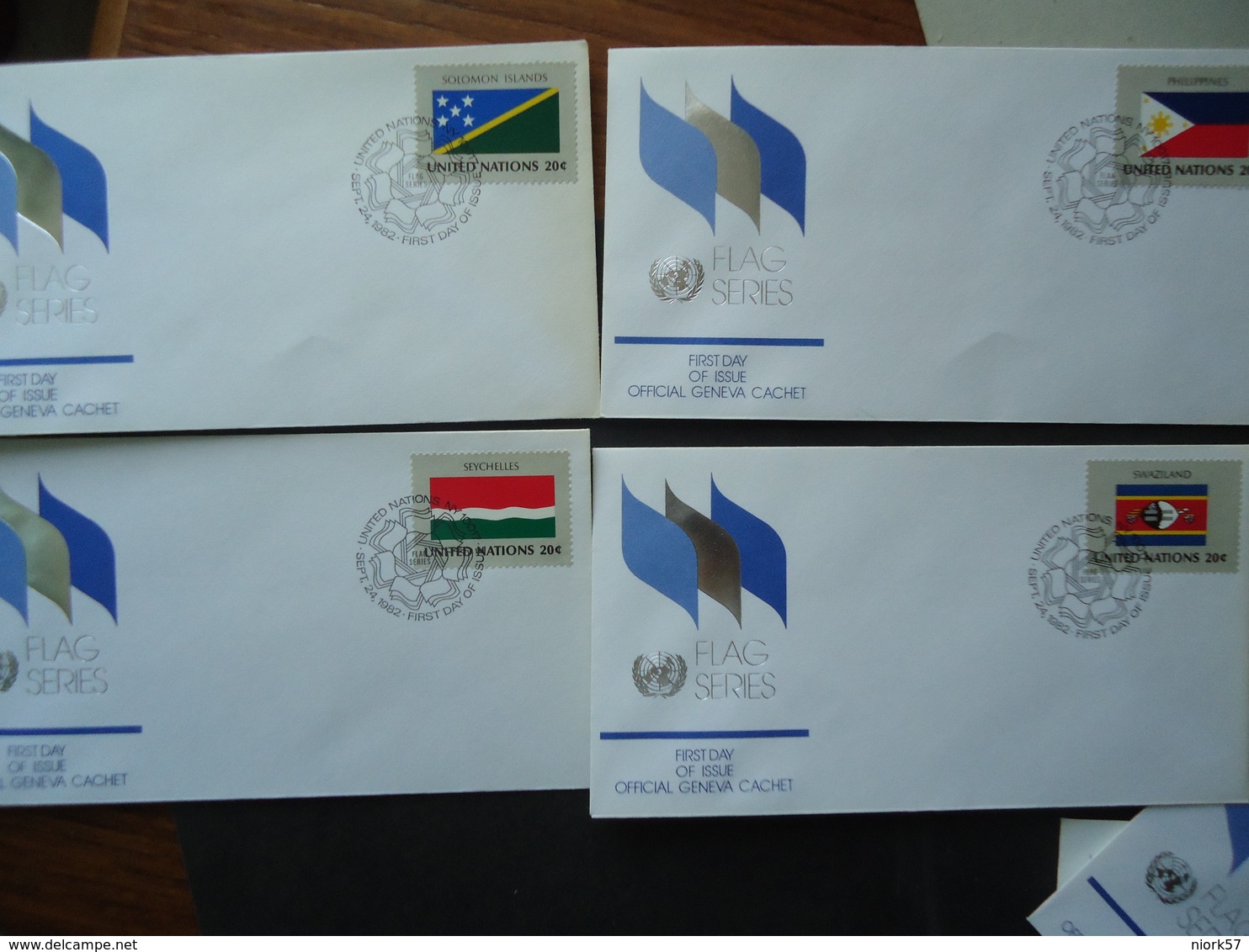 UNITED NATIONS DIFFERENT 4  FDC FLAG FLAGS - Buste