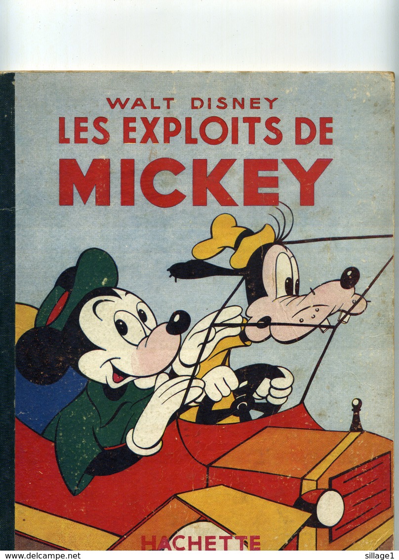 Walt Disney - Mickey - Les Exploits De Mickey - Hachette - Edition Originale - 1951 - Bon Etat - Eerste Druk