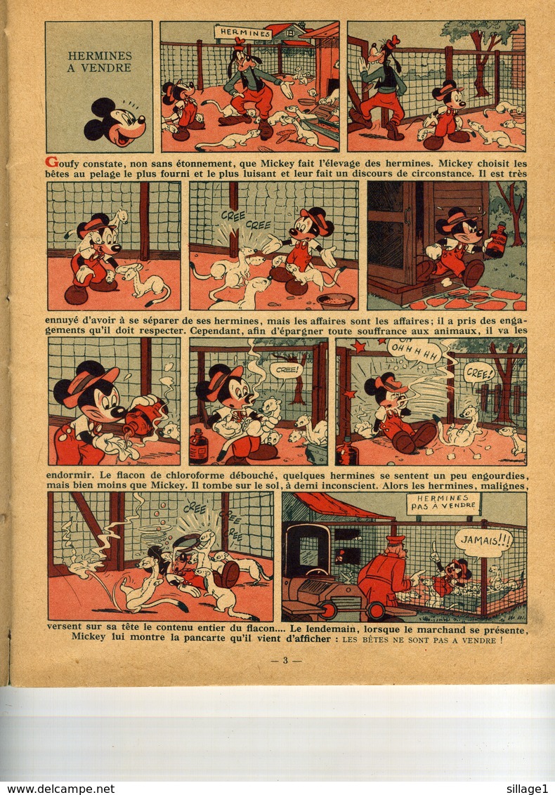 Walt Disney - Mickey - Les Exploits De Mickey - Hachette - Edition Originale - 1951 - Bon Etat - Eerste Druk