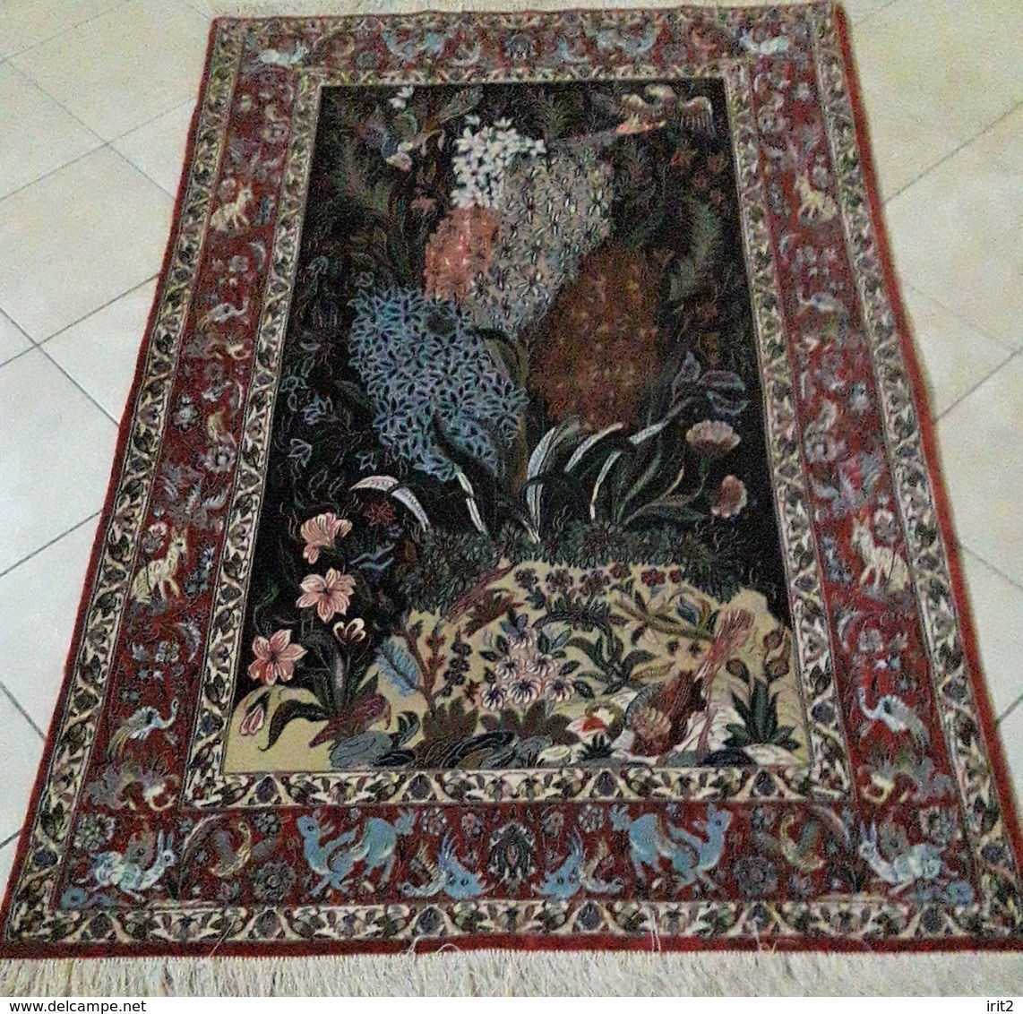Persia - Iran - Tappeto Persiano ISFAHAN , Extra Fine ,Raro-Una Vera Opera D'arte , Mixed Silk - Rugs, Carpets & Tapestry