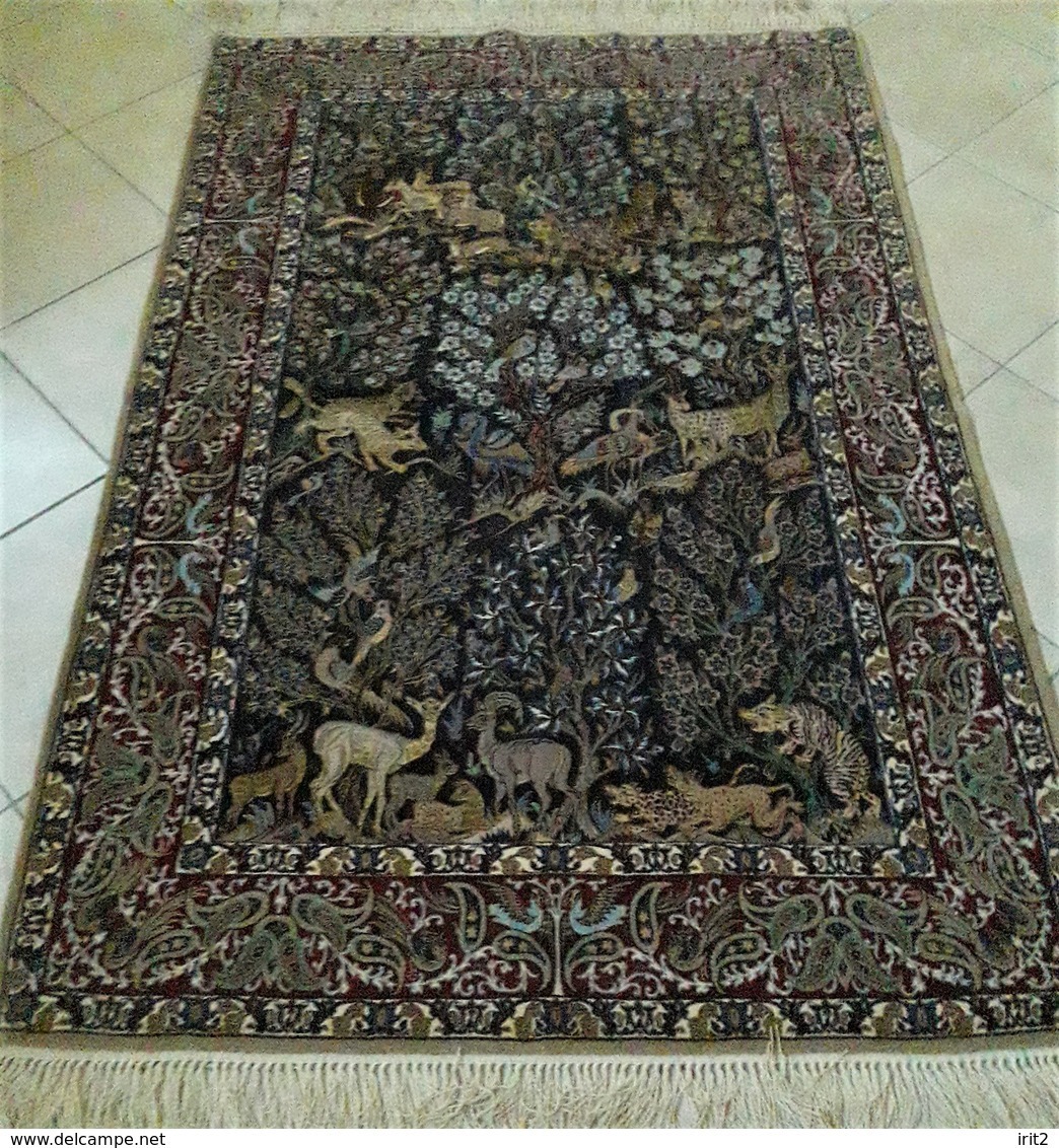 Persia - Iran - Tappeto Persiano ISFAHAN , Extra Fine ,Raro-Una Vera Opera D'arte,Mixed Silk - Rugs, Carpets & Tapestry