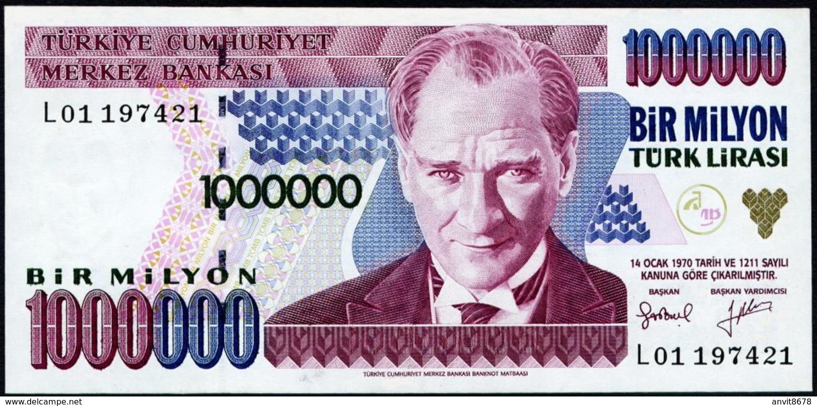 TURKEY 1000000 1970 {1995} UNC - Turkey