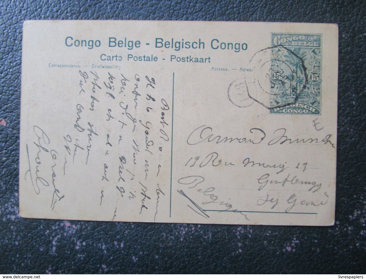 Congo Belge  Mr Franck Ministre Colonies  Cpa Entier Postal - Congo Belge