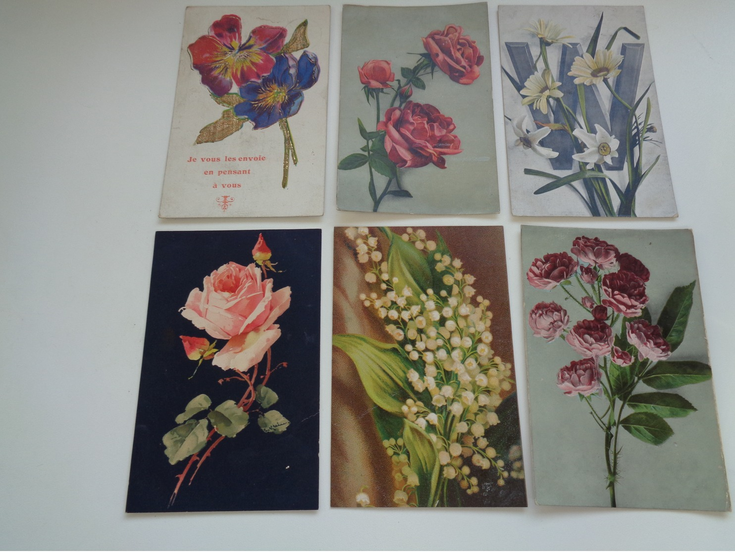 Beau Lot De 60 Cartes Postales De Fantaisie  Fleurs Fleur   Mooi Lot Van 60 Postkaarten  Bloemen Bloem - 5 - 99 Cartes