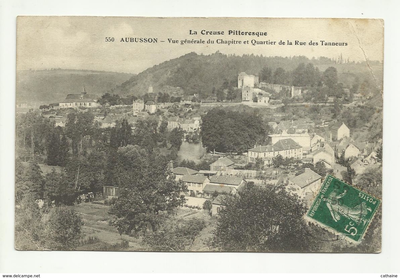 23 . AUBUSSON . VUE GENERALE DU CHAPITRE ET QUARTIER DE LA RUE DES TANNEURS - Aubusson