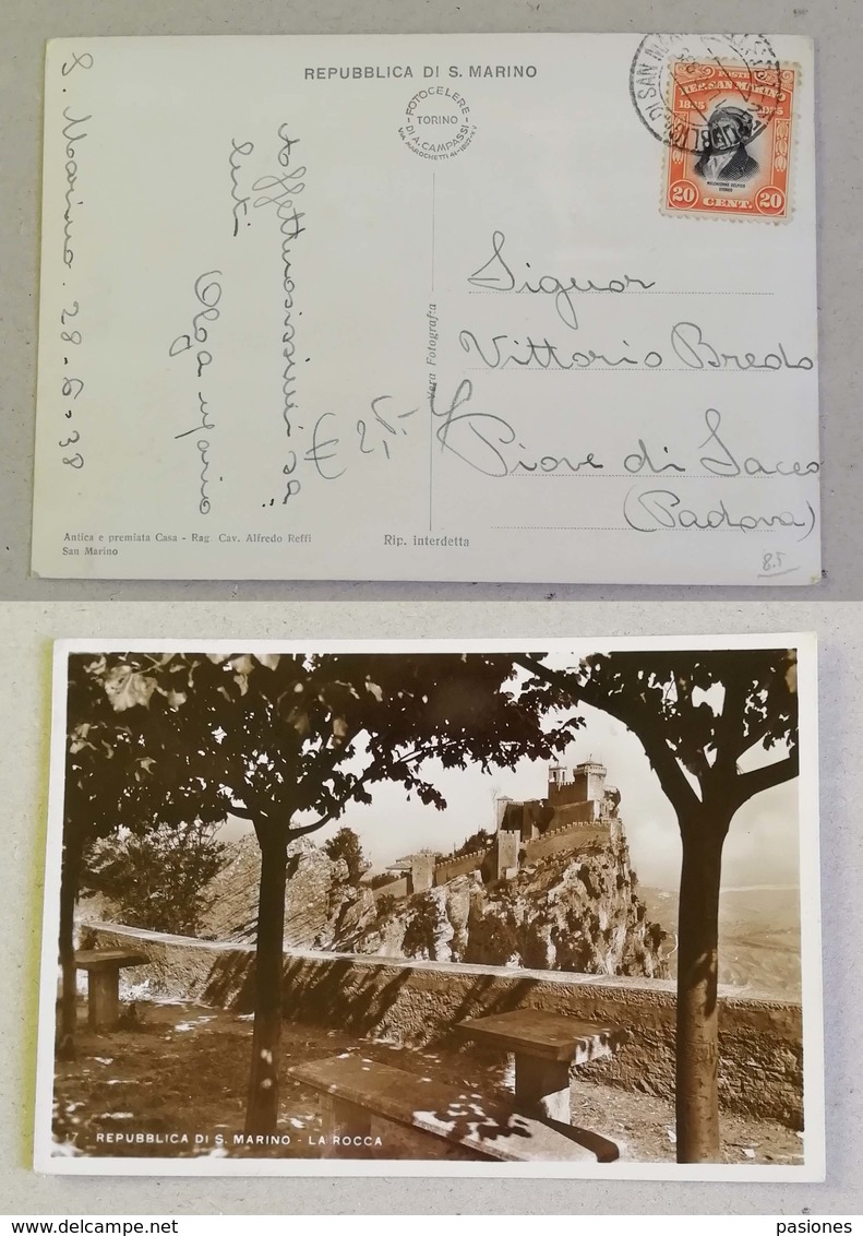 Cartolina Illustrata La Rocca - Anno 1938 - Storia Postale