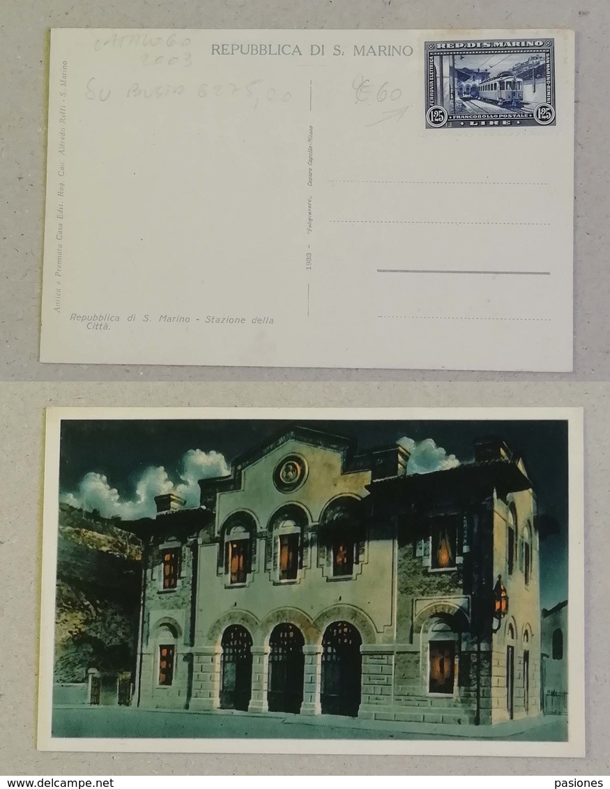 Cartolina Illustrata Stazione Della Città - Anno 1932 - Brieven En Documenten