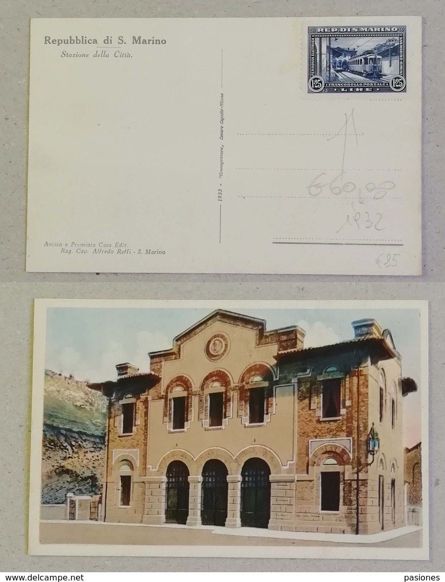 Cartolina Illustrata Stazione Della Città - Anno 1932 - Briefe U. Dokumente