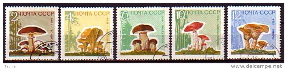 RUSSIA / RUSSIE - 1964 - Champighons - 5v Obl. - Used Stamps