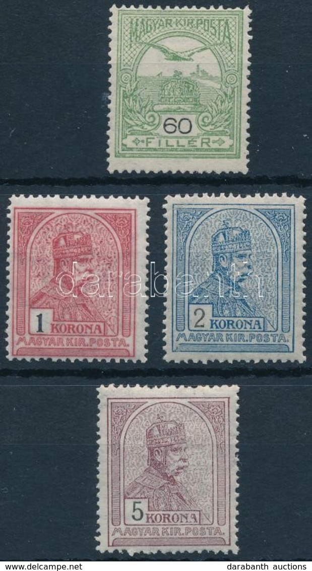 ** 1913 Turul Olajzöld 60f + 1K, 2K, 5K (15.000) - Sonstige & Ohne Zuordnung