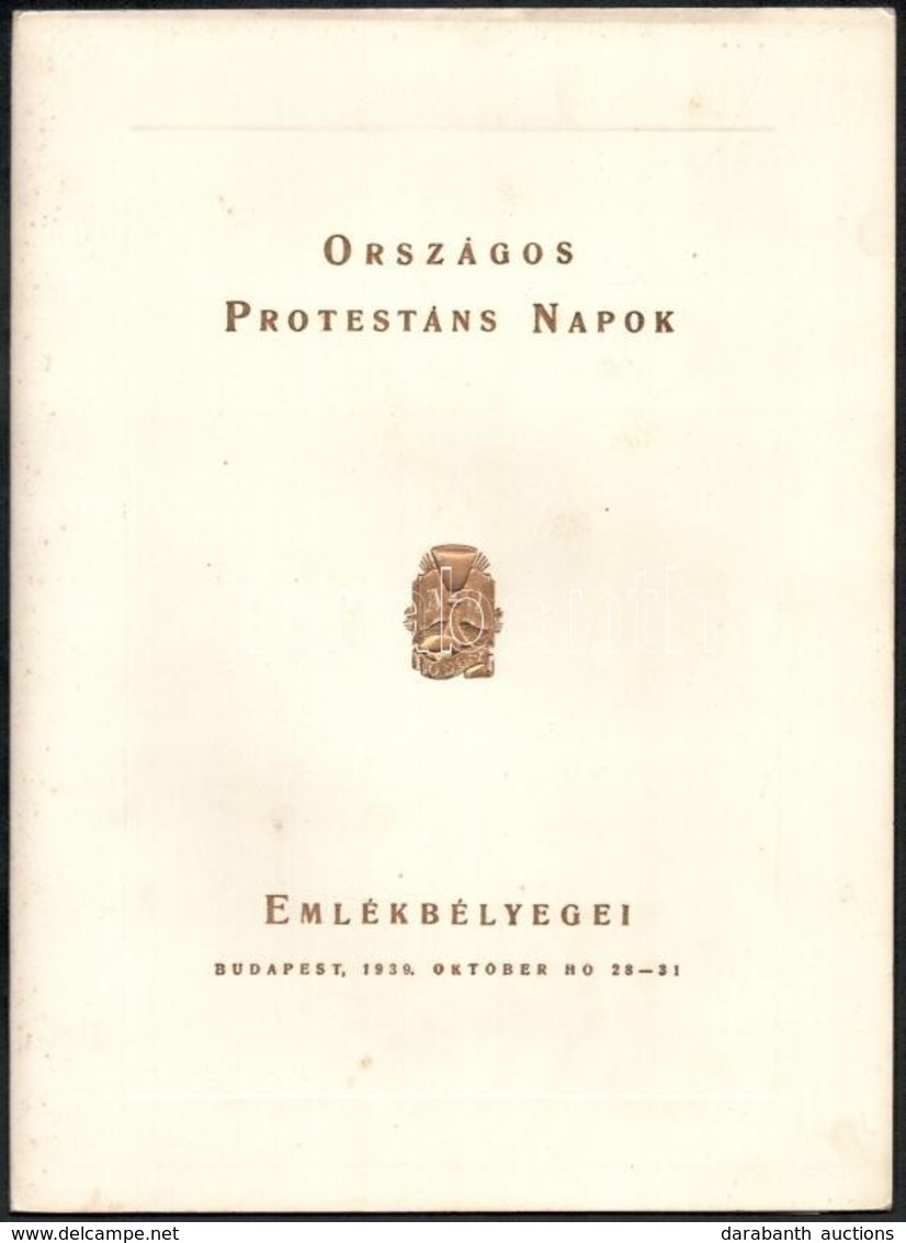 1939 Országos Protestáns Napok Emléklap Protestáns Sorral és Bethlen Blokkpárral (min. 11.000) - Autres & Non Classés