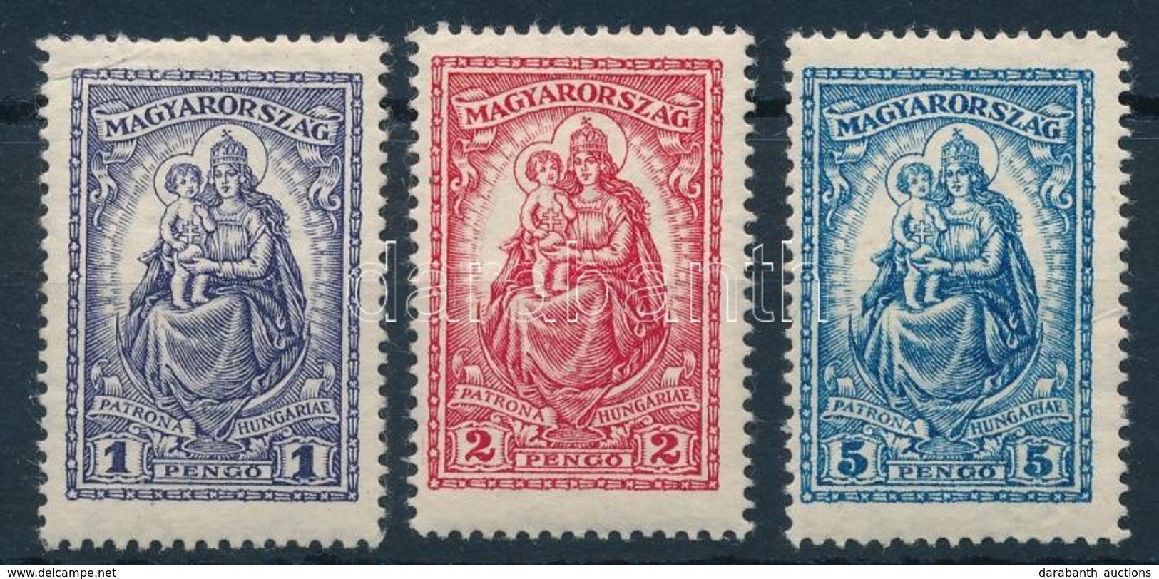 * 1926 Keskeny Madonna Sor, Az 5P Papírránccal (*15.000++) - Sonstige & Ohne Zuordnung