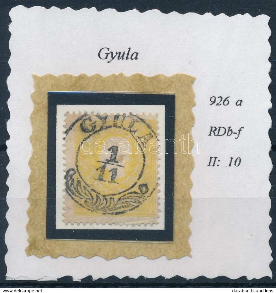 O 1858 2kr II. Tipusu Bélyeg Alul Javitva 'GYULA' - Autres & Non Classés