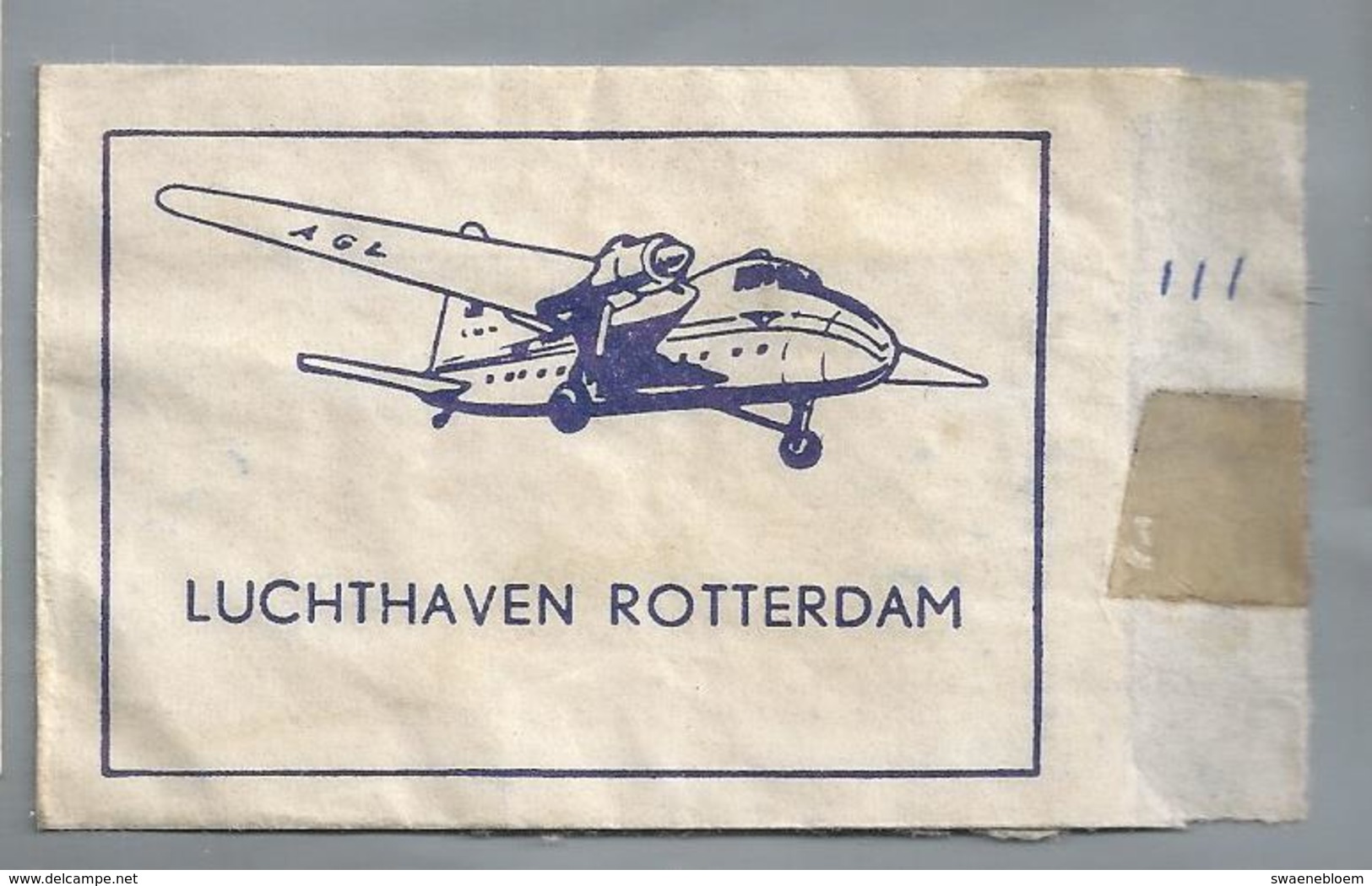 Suikerzakje.- ROTTERDAM. LUCHTHAVEN. Suiker Sucre Zucchero Zucker Sugar - Suiker