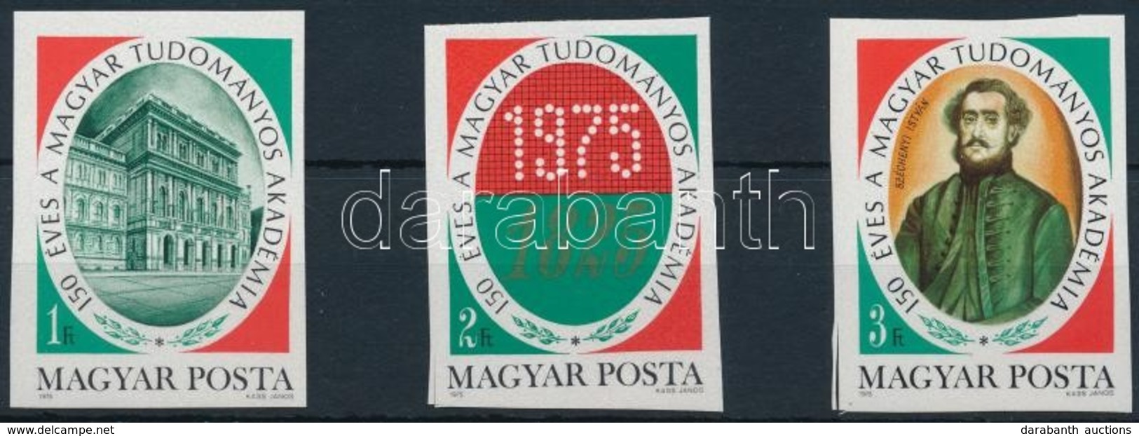 ** 1975 150 éves A Magyar Tudományos Akadémia Vágott Sor (3.000) - Autres & Non Classés