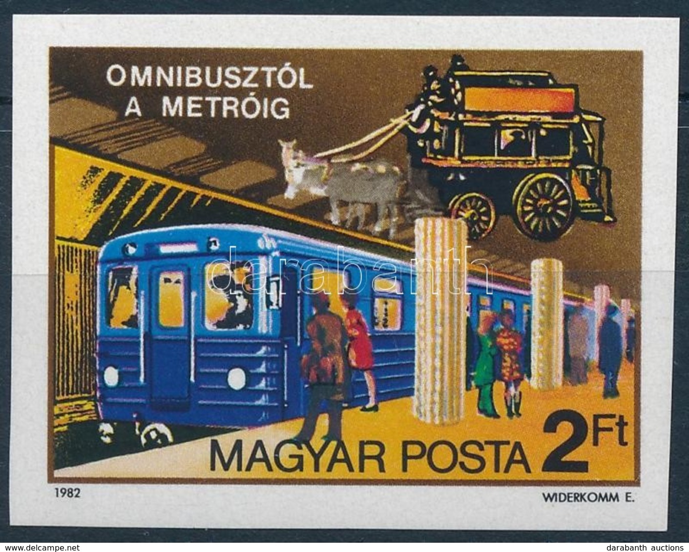 ** 1982 Az Omnibusztól A Metróig Vágott Bélyeg - Other & Unclassified