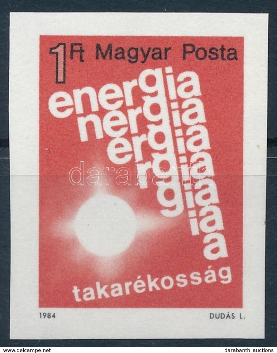 ** 1984 Energiatakarékosság Vágott Bélyeg - Sonstige & Ohne Zuordnung