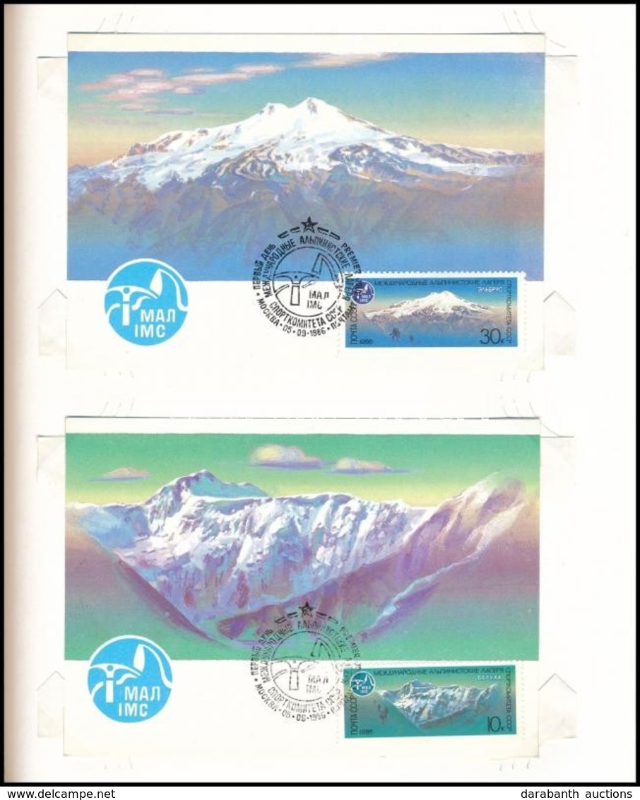 Szép FDC Gyűjtemény: Szovjet, Japán, ENSZ, Kevés Egyéb,  Néhány CM, Kb 160 Db, Képeslap Berakóban - Autres & Non Classés