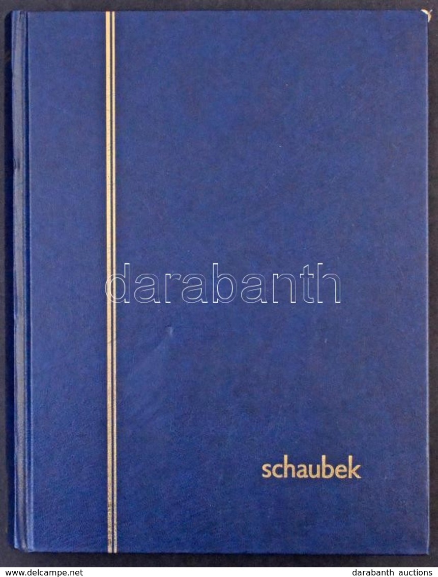 Schaubek 32 Fehér Lapos A/4 Berakó Sötétkék Borítóval (pici Sérülés A Jobb Felső Sarkon) - Sonstige & Ohne Zuordnung