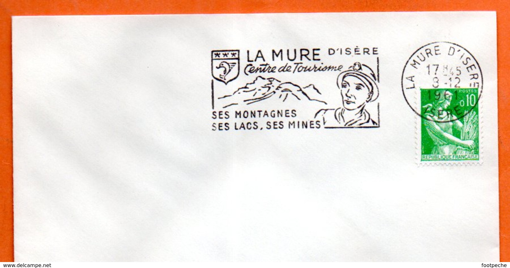 LA MURE D'ISERE   SES MINES 1961 Lettre Entière N° NO 58 - Mechanical Postmarks (Advertisement)