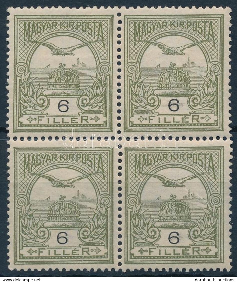 ** * 1908 Turul 6f Négyestömb, 3 Bélyeg Postatiszta - Autres & Non Classés