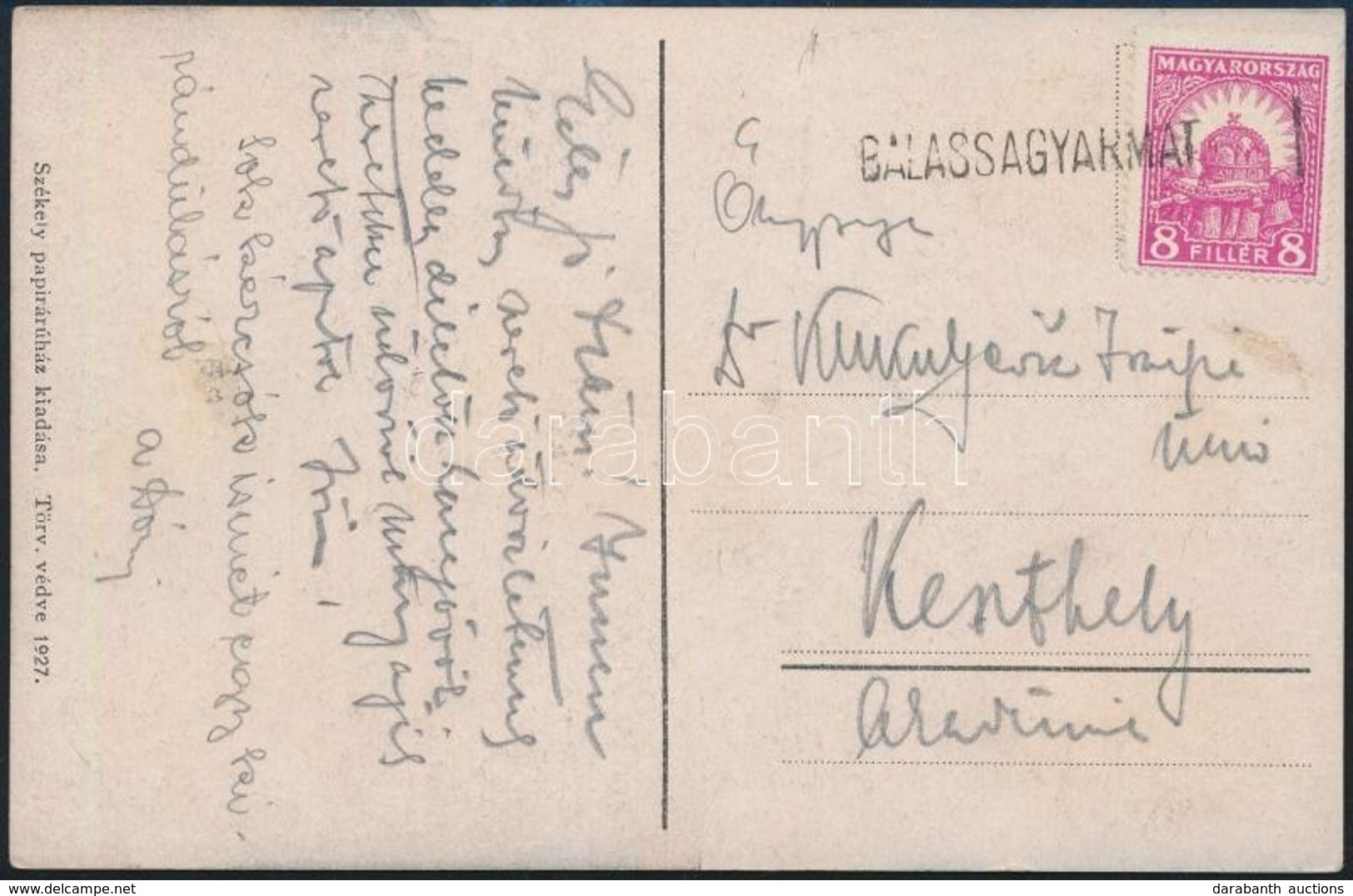 1926 Képeslap BALASSAGYARMAT Vasúti Bélyegzéssel - Other & Unclassified