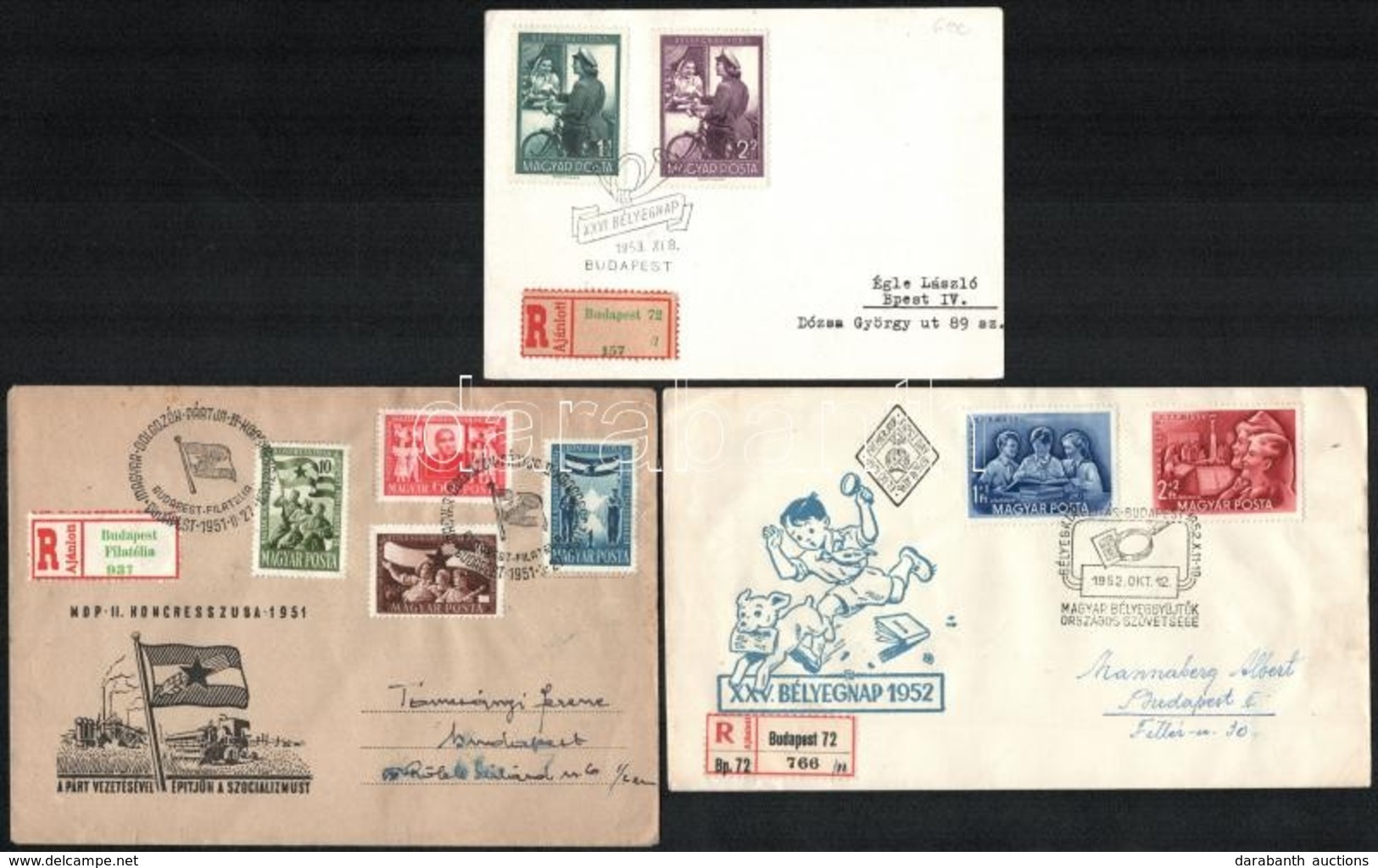 1951-1953  3 Db FDC - Sonstige & Ohne Zuordnung