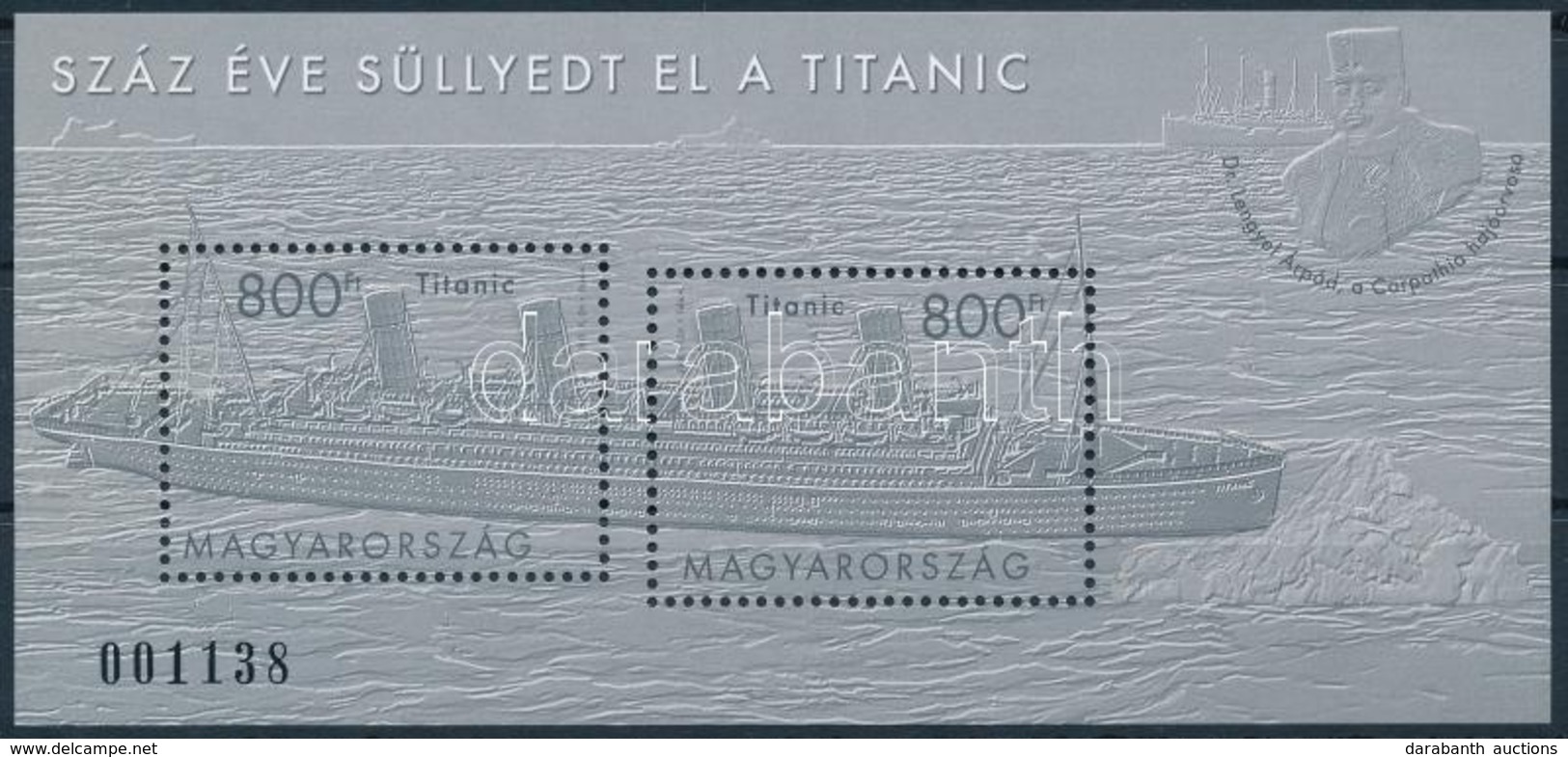 ** 2012 Titanic Feketenyomat Blokk (5.500) - Autres & Non Classés