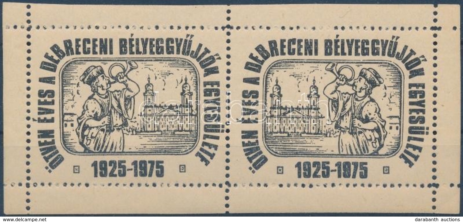 ** 1975 50 éves A Debreceni Bélyeggyűjtők Egyesülete Emlékív, Katalógusban Nem Szerepel - Sonstige & Ohne Zuordnung