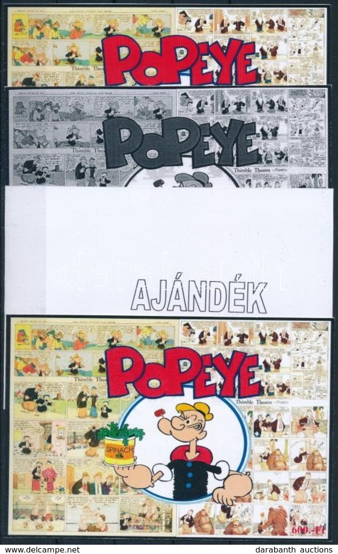 ** 2014/ 05 Popeye 4 Db-os Emlékív Garnitúra Azonos Sorszámmal (28.000) (005) - Sonstige & Ohne Zuordnung